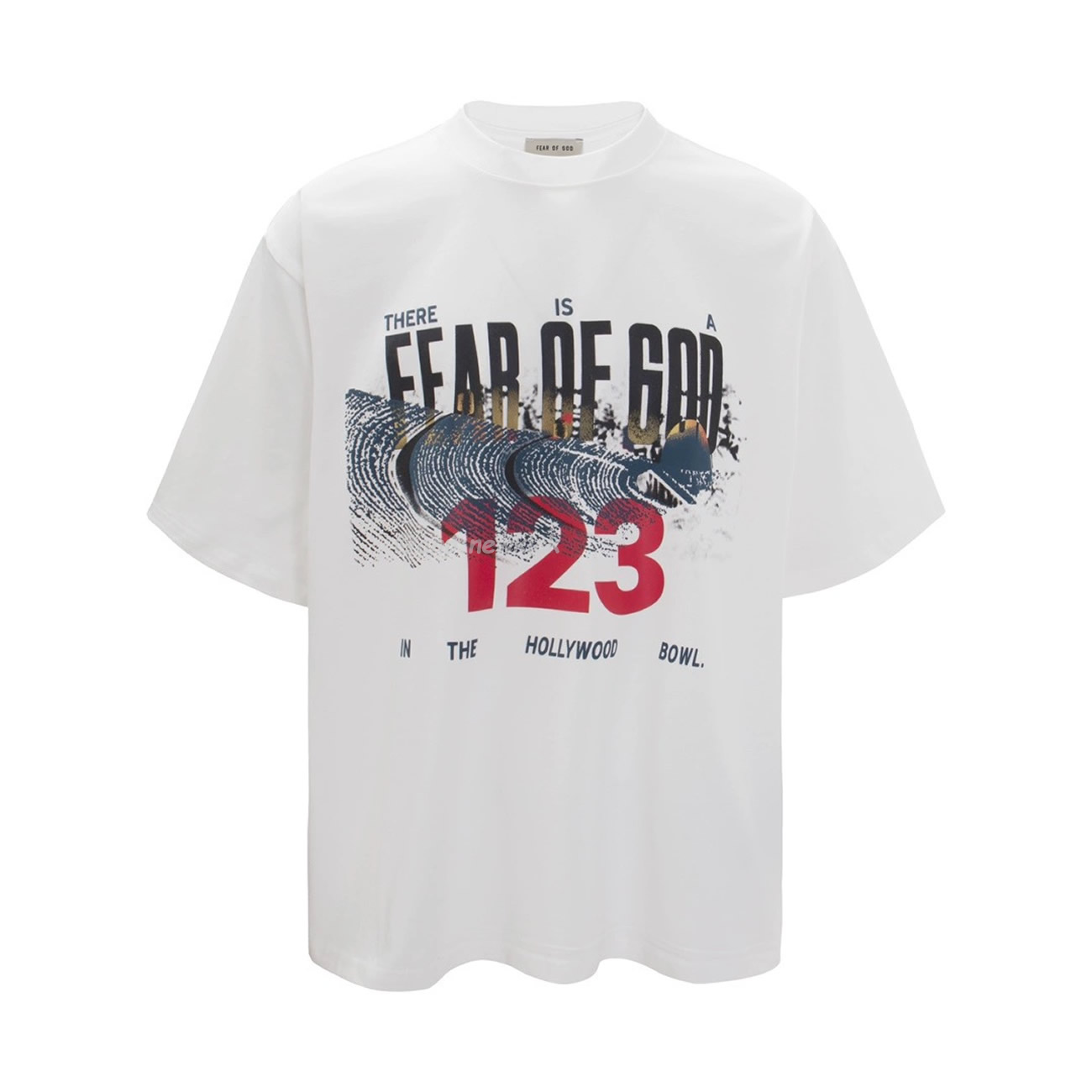 Fear Of God X Rrr 123 Co Branded Letter Printed Short Sleeve T Shirt White (1) - newkick.vip